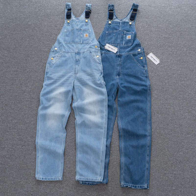 Джинсовый Комбинезон Carhartt With Logo "Blue" фото № 2