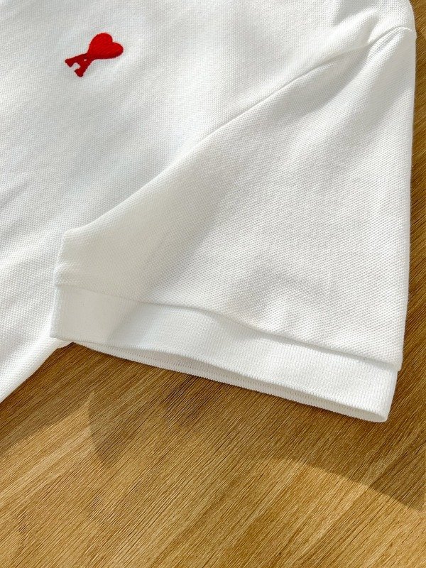 Поло Amiri Red Logo "White" фото № 5