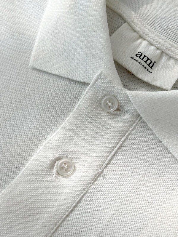 Поло Amiri Red Logo "White" фото № 8