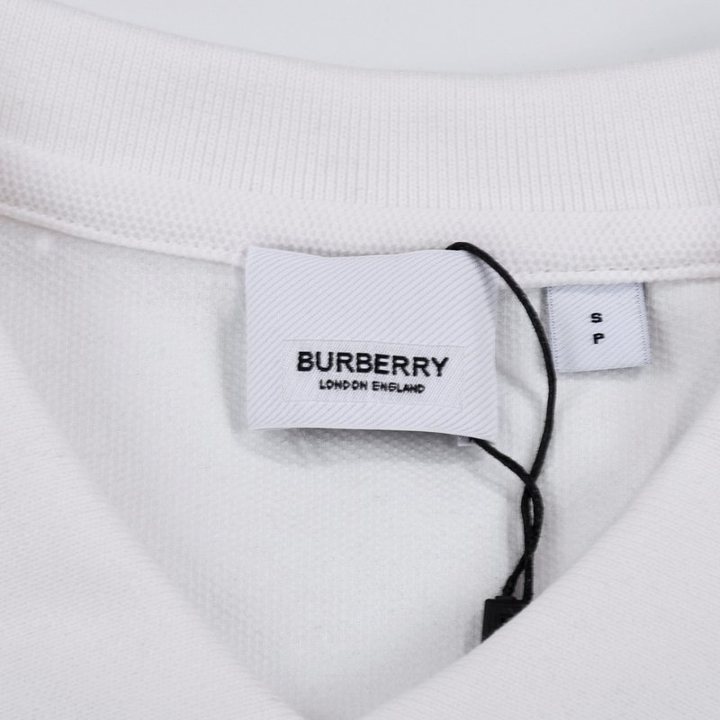 Поло Burberry With Beautiful Text Logo "White" фото № 6