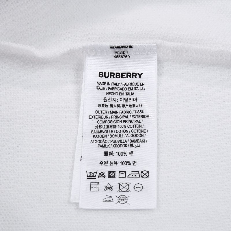 Поло Burberry With Beautiful Text Logo "White" фото № 3