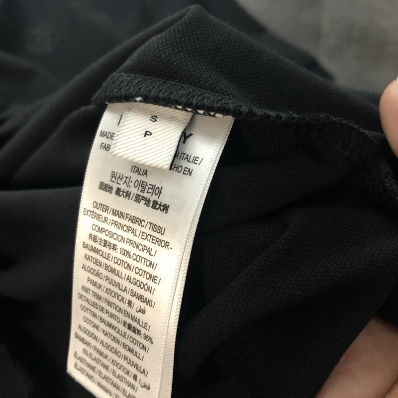 Поло Burberry With A Logo Stamp "Black" фото № 4