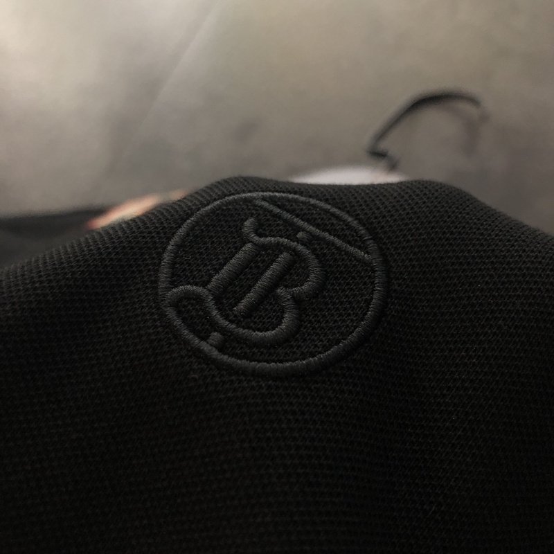 Поло Burberry With A Logo Stamp "Black" фото № 6