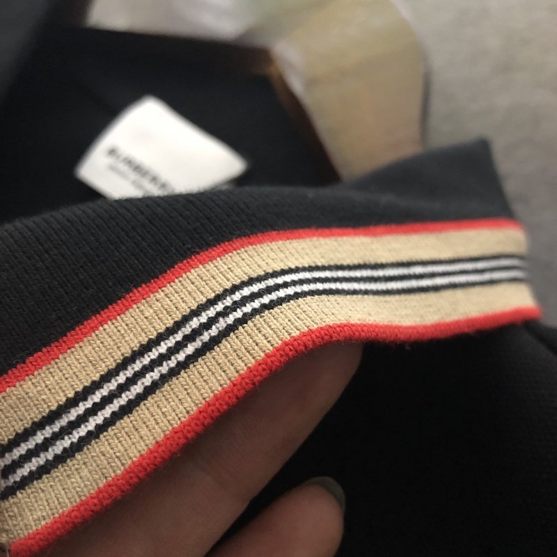 Поло Burberry With A Logo Stamp "Black" фото № 9