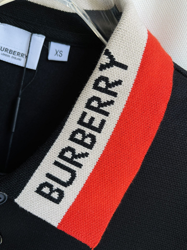 Поло Burberry Red Collar "Black" фото № 4