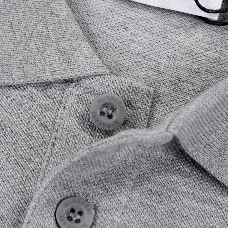 Поло Burberry With A Ribbon With Wreath Logo "Gray" фото № 7