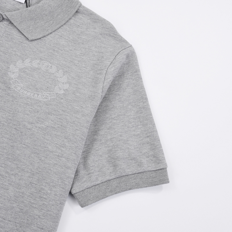 Поло Burberry With A Ribbon With Wreath Logo "Gray" фото № 6