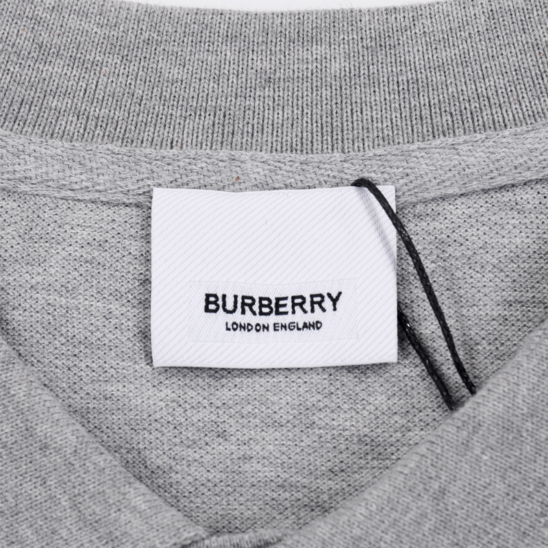 Поло Burberry With A Ribbon With Wreath Logo "Gray" фото № 4