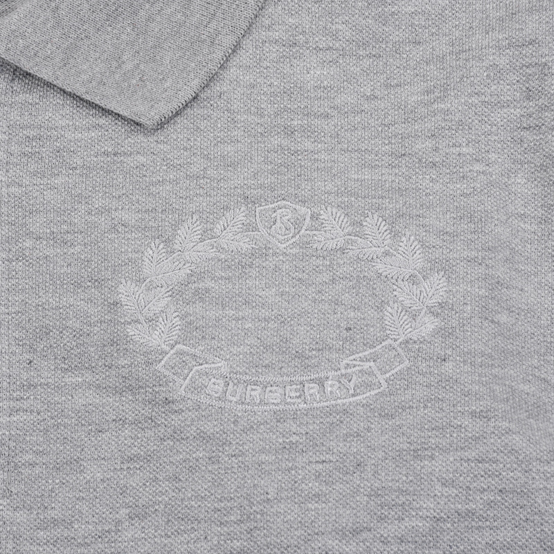 Поло Burberry With A Ribbon With Wreath Logo "Gray" фото № 3