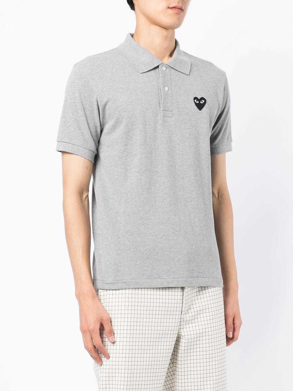 Поло Comme des Garcons Play Black Heart Eyes "Grey" фото № 2