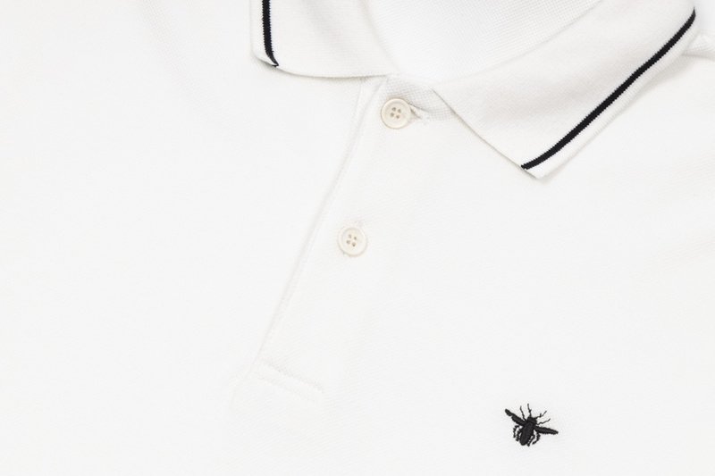Поло Dior With Bee Embroidery "White" фото № 2