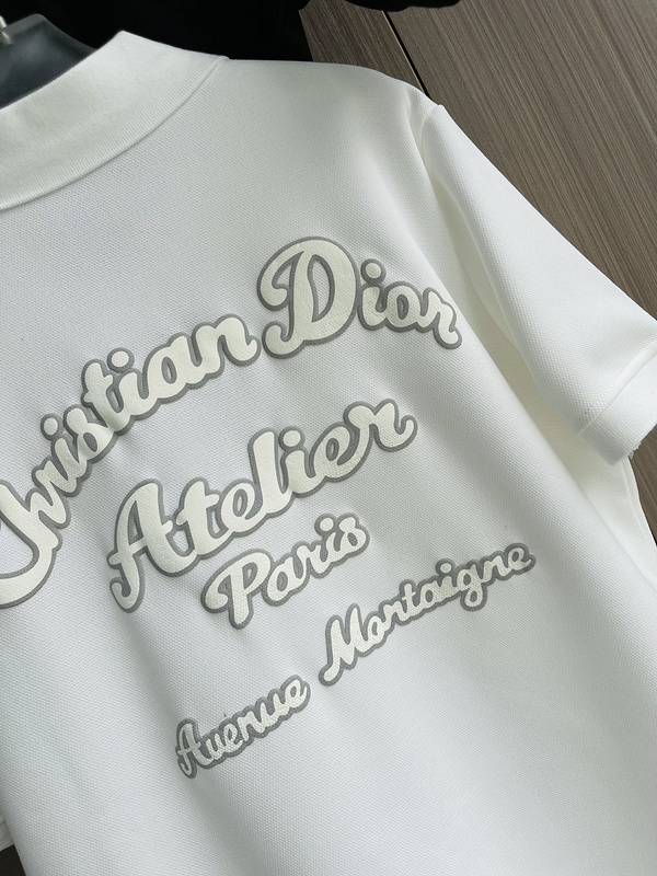Поло Dior Elegant Inscription "White" фото № 5