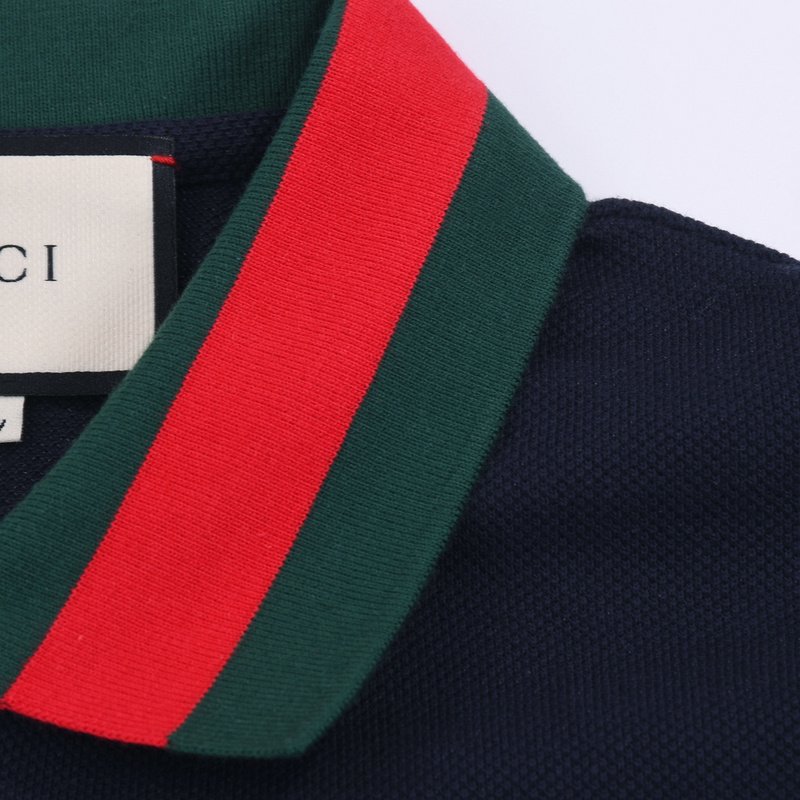 Поло Gucci Bright Collar "Blue/Black" фото № 5