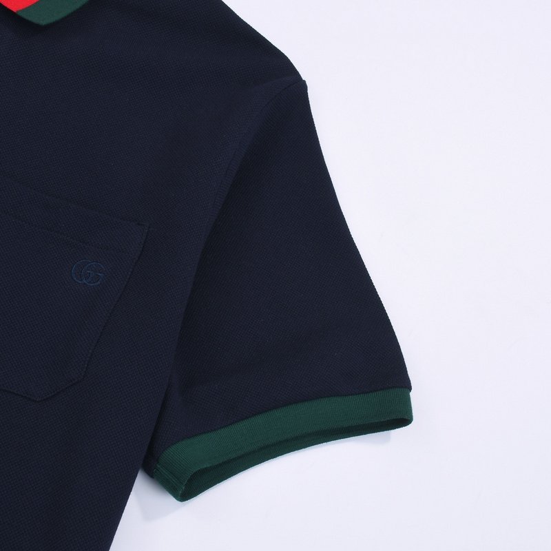 Поло Gucci Bright Collar "Blue/Black" фото № 2