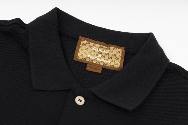 Поло Gucci X Balenciaga Regular With Logo "Black" фото № 2