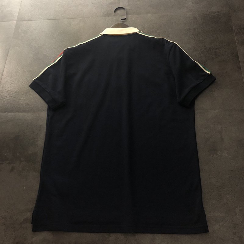 Поло Gucci With Red Stripe On The Sleeves "Black" фото № 4