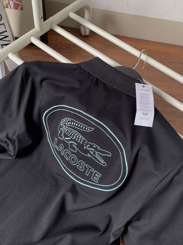 Футболка Lacoste Embroider Logos "Black" фото № 3