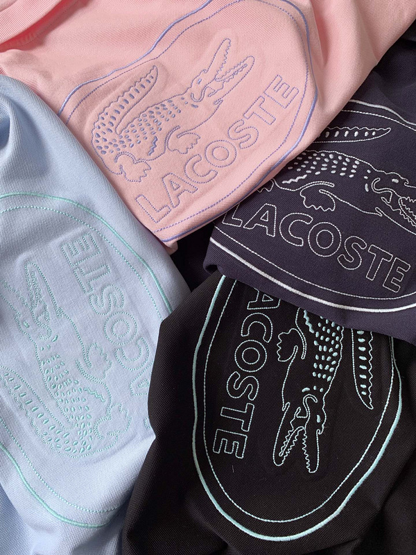 Футболка Lacoste Embroider Logos "Black" фото № 4