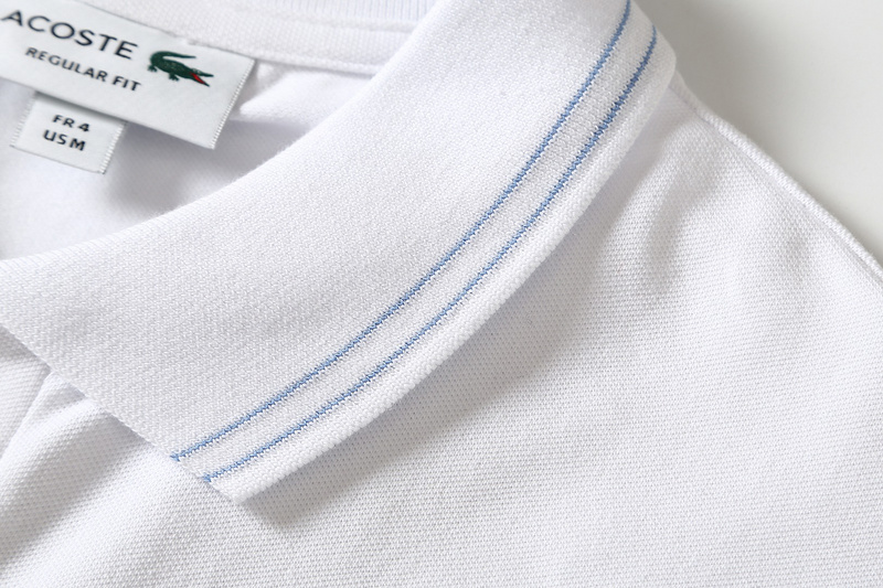 Поло Lacoste Solid Color With Logo "White" фото № 5