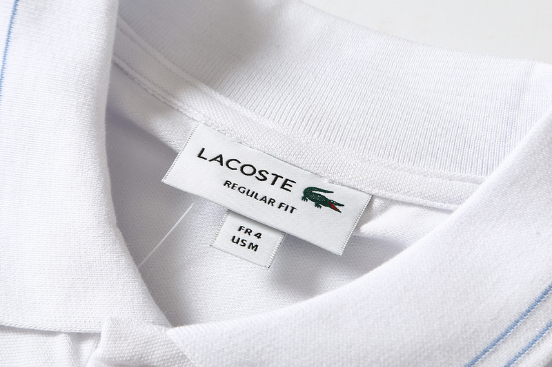 Поло Lacoste Solid Color With Logo "White" фото № 7