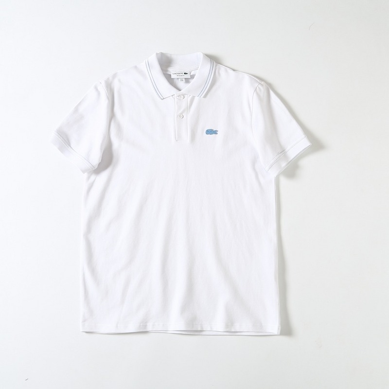 Поло Lacoste Solid Color With Logo "White" фото № 2