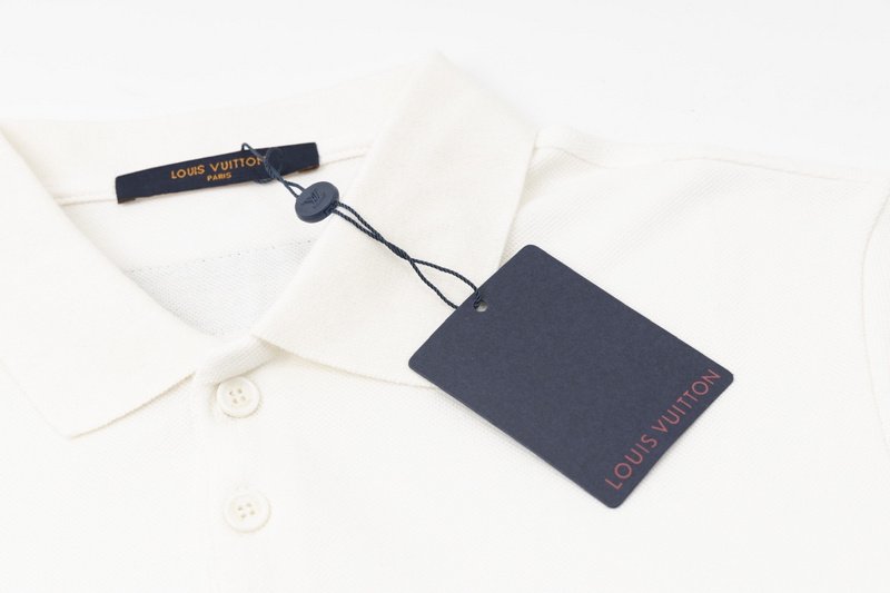 Поло Louis Vuitton With An Inscription-Logo On The Sleeve "White" фото № 2