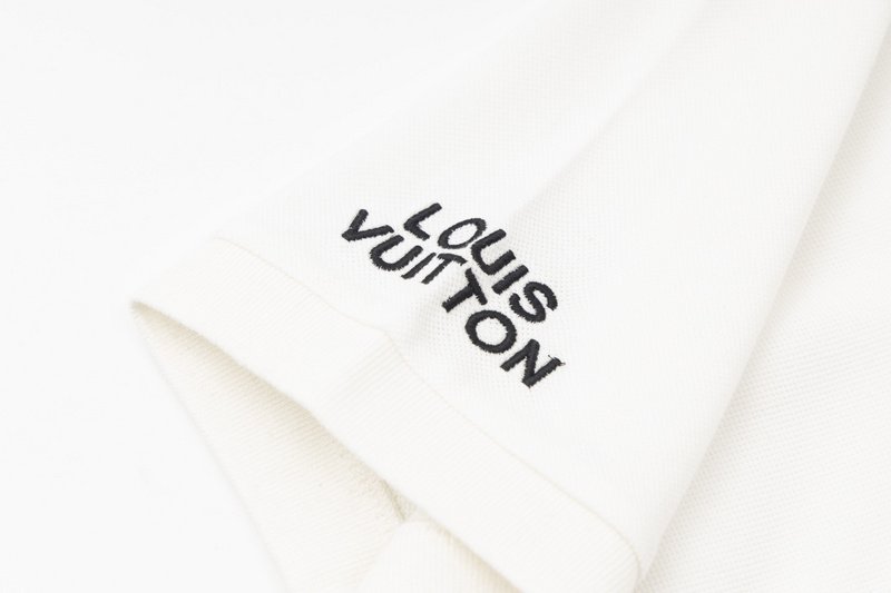 Поло Louis Vuitton With An Inscription-Logo On The Sleeve "White" фото № 4
