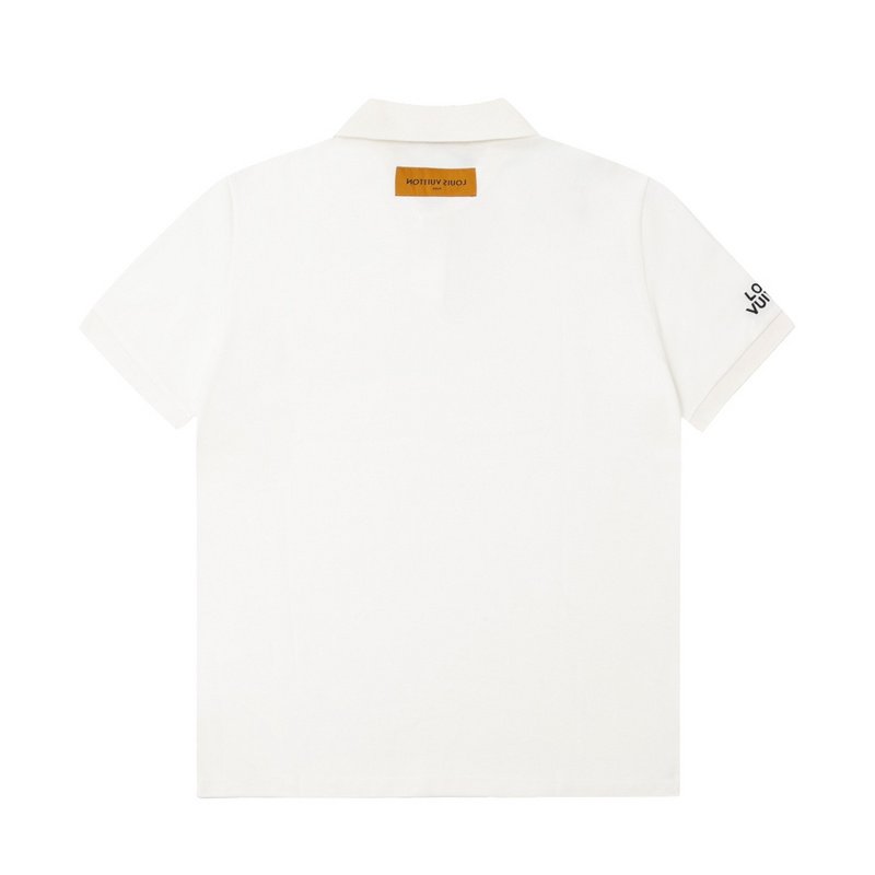 Поло Louis Vuitton With An Inscription-Logo On The Sleeve "White" фото № 6