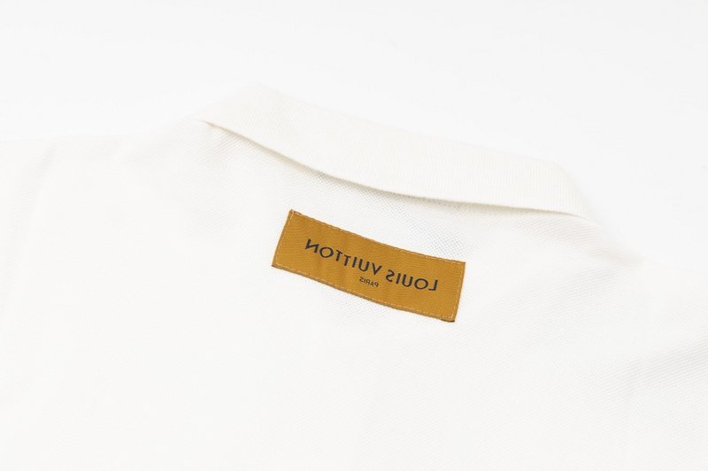 Поло Louis Vuitton With An Inscription-Logo On The Sleeve "White" фото № 8