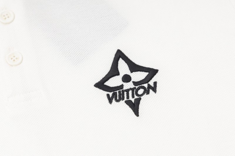 Поло Louis Vuitton With An Inscription-Logo On The Sleeve "White" фото № 7