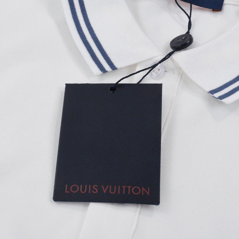 Поло Louis Vuitton With Blue Stripes "White" фото № 3