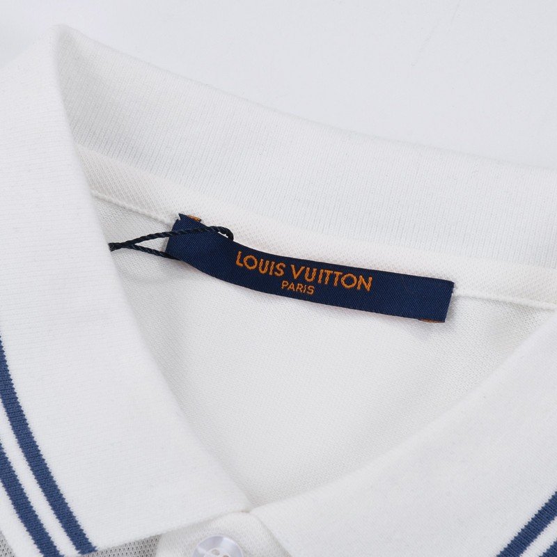 Поло Louis Vuitton With Blue Stripes "White" фото № 6