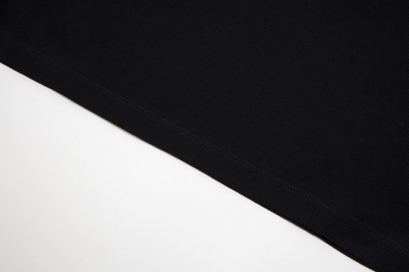 Поло Moncler With Stripes And Logo On The Left "Black" фото № 4