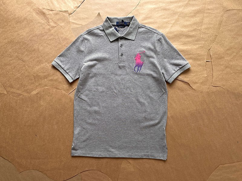 Поло Ralph Lauren With Color Logo "Gray" фото № 2