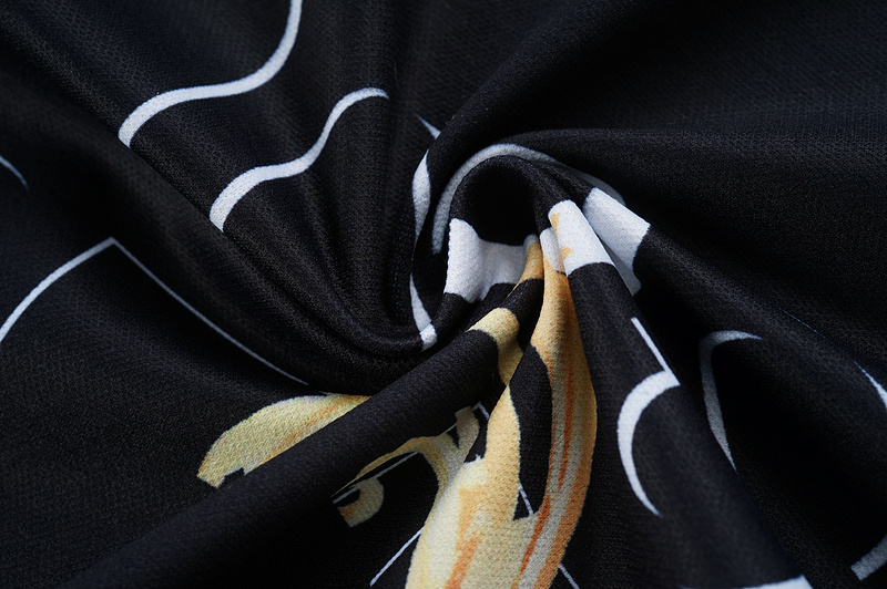 Поло Versace With Gold Patterns "Black" фото № 3