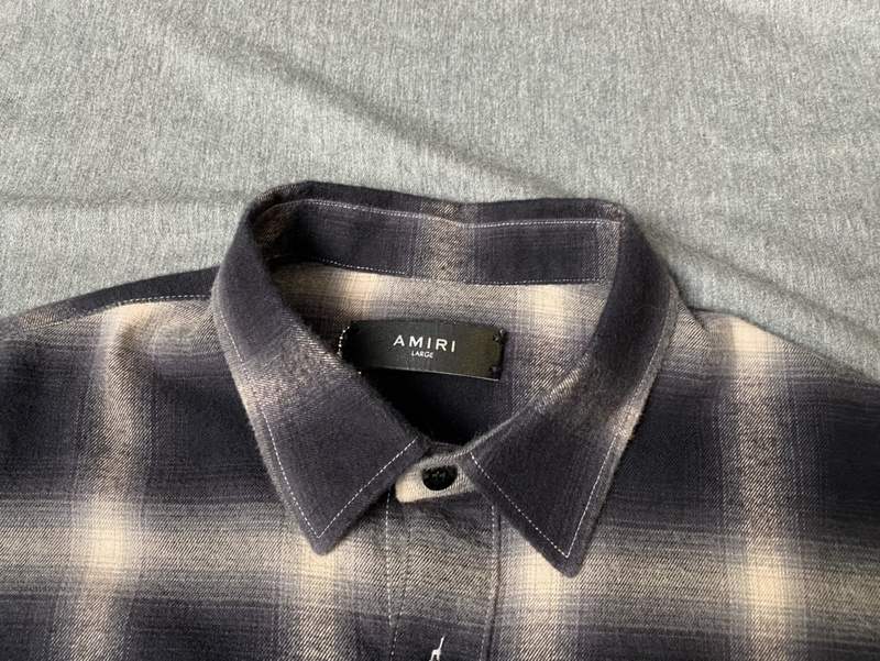 Рубашка Amiri Two Pockets "Black/White" фото № 9