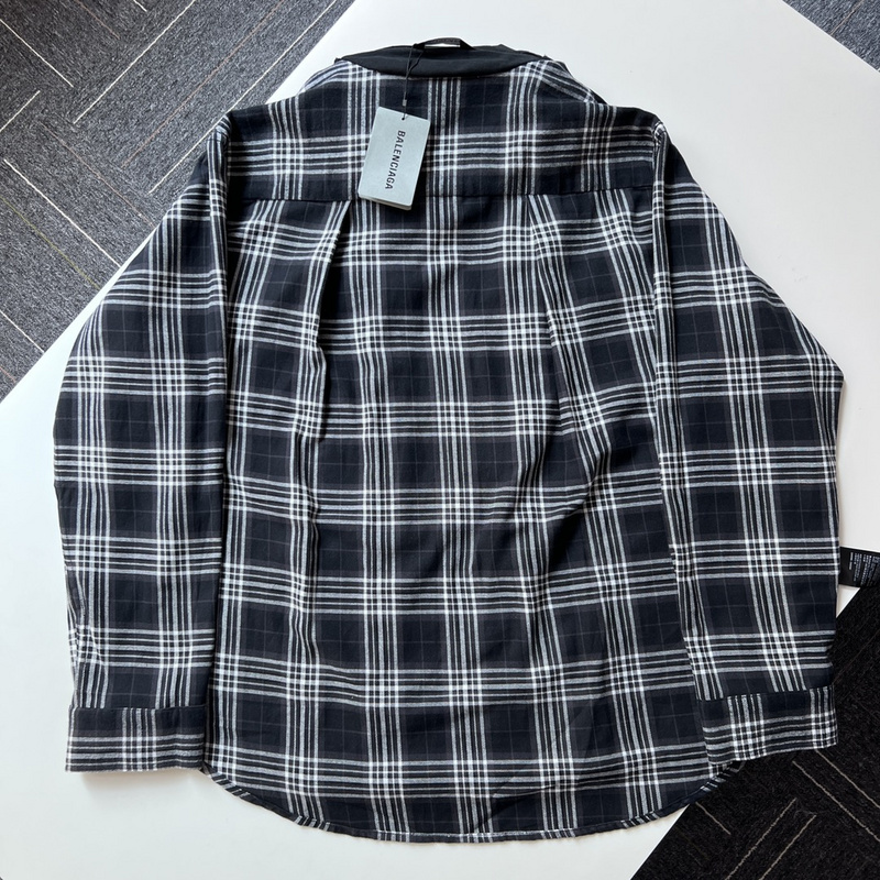 Рубашка Balenciaga With T-Shirt Style Two In One "Black/Gray" фото № 8