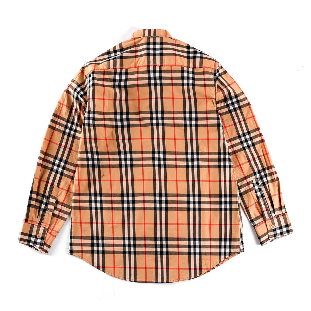Рубашка Burberry Linear Squares "Brown" фото № 2