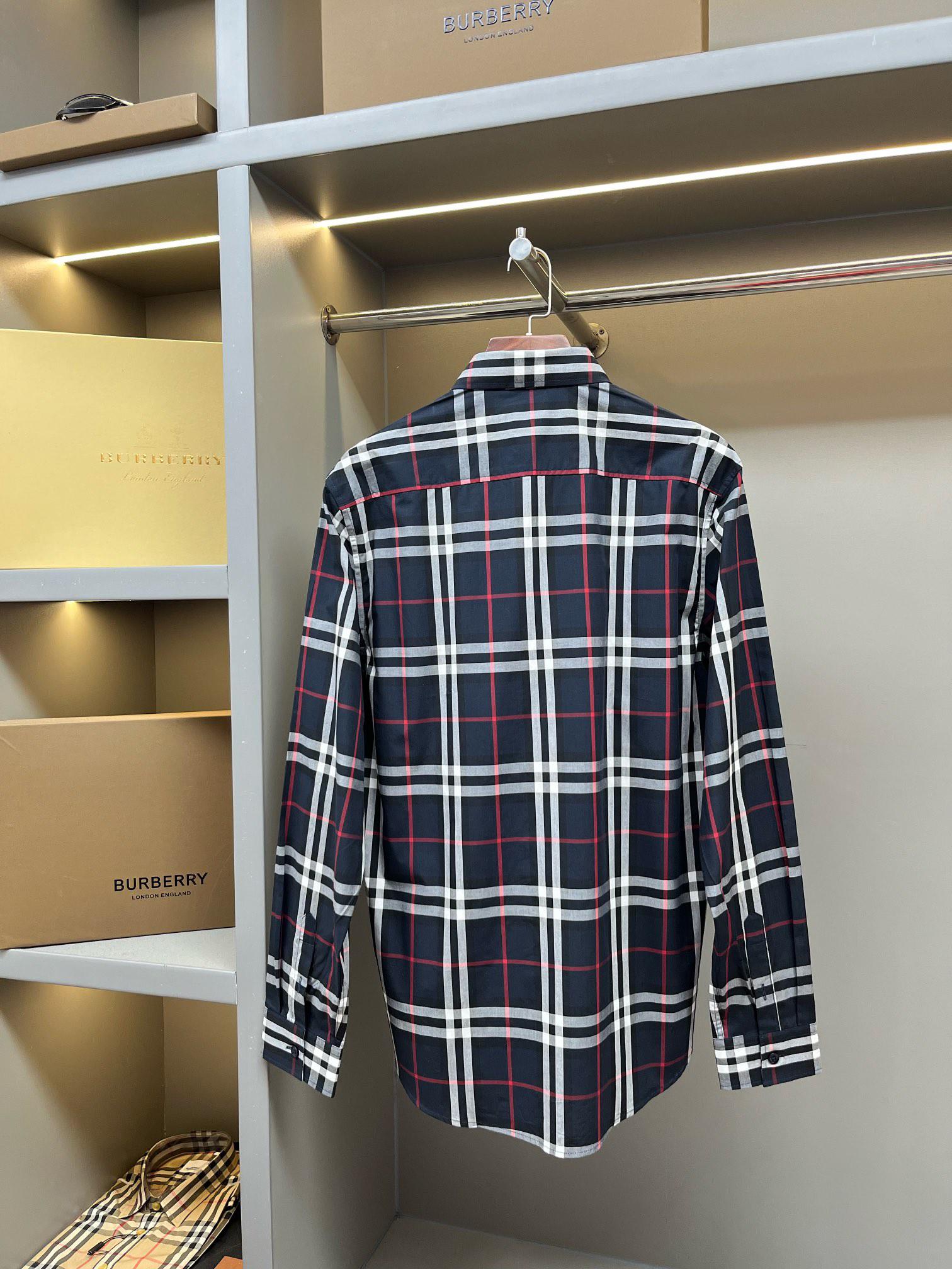 Рубашка Burberry Allsides Print Horizontal And Vertical Colorful Lines "Black" фото № 6