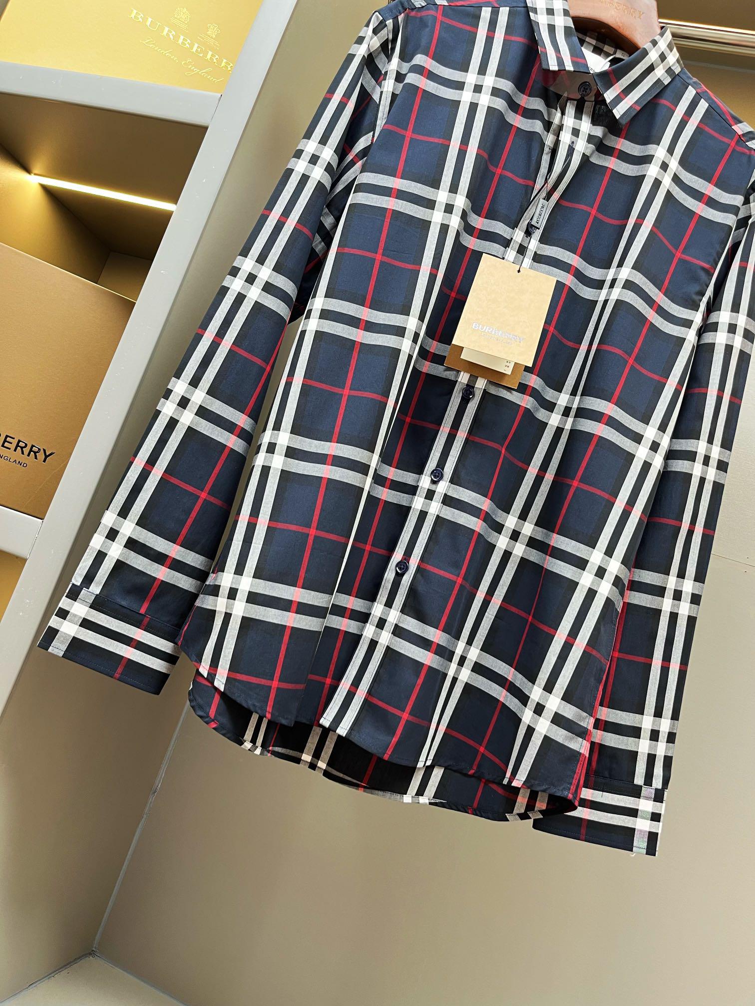 Рубашка Burberry Allsides Print Horizontal And Vertical Colorful Lines "Black" фото № 5