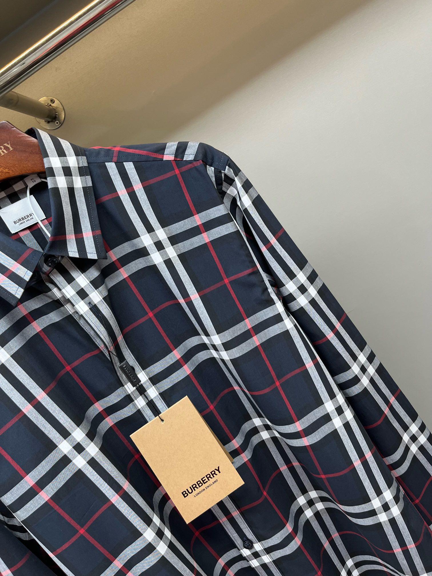 Рубашка Burberry Allsides Print Horizontal And Vertical Colorful Lines "Black" фото № 4