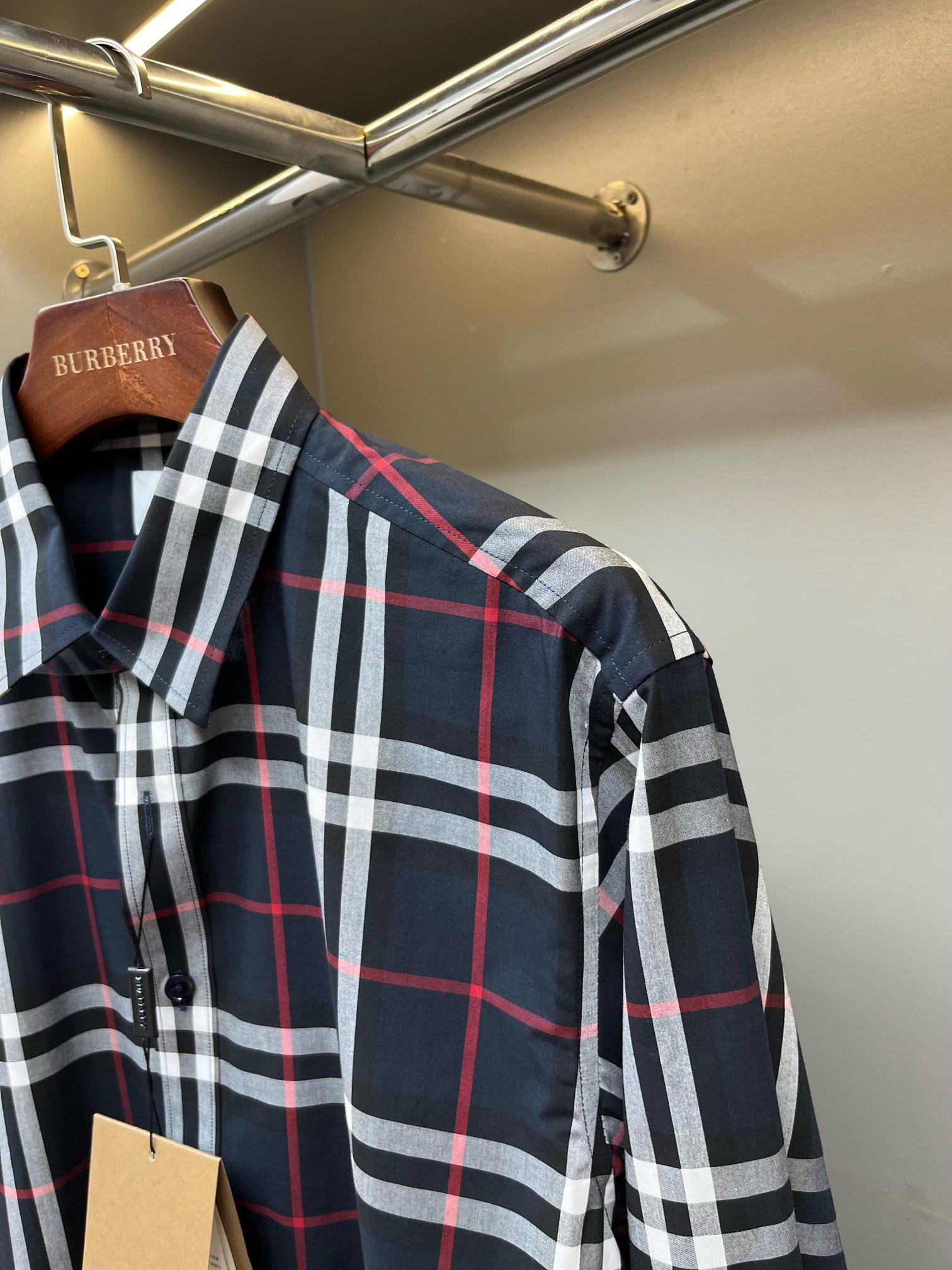 Рубашка Burberry Allsides Print Horizontal And Vertical Colorful Lines "Black" фото № 3