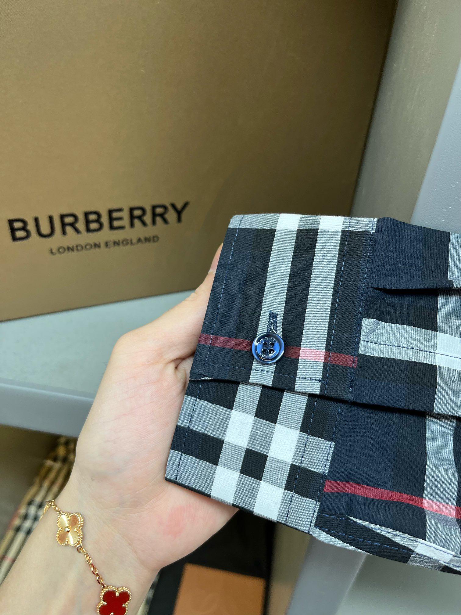 Рубашка Burberry Allsides Print Horizontal And Vertical Colorful Lines "Black" фото № 8