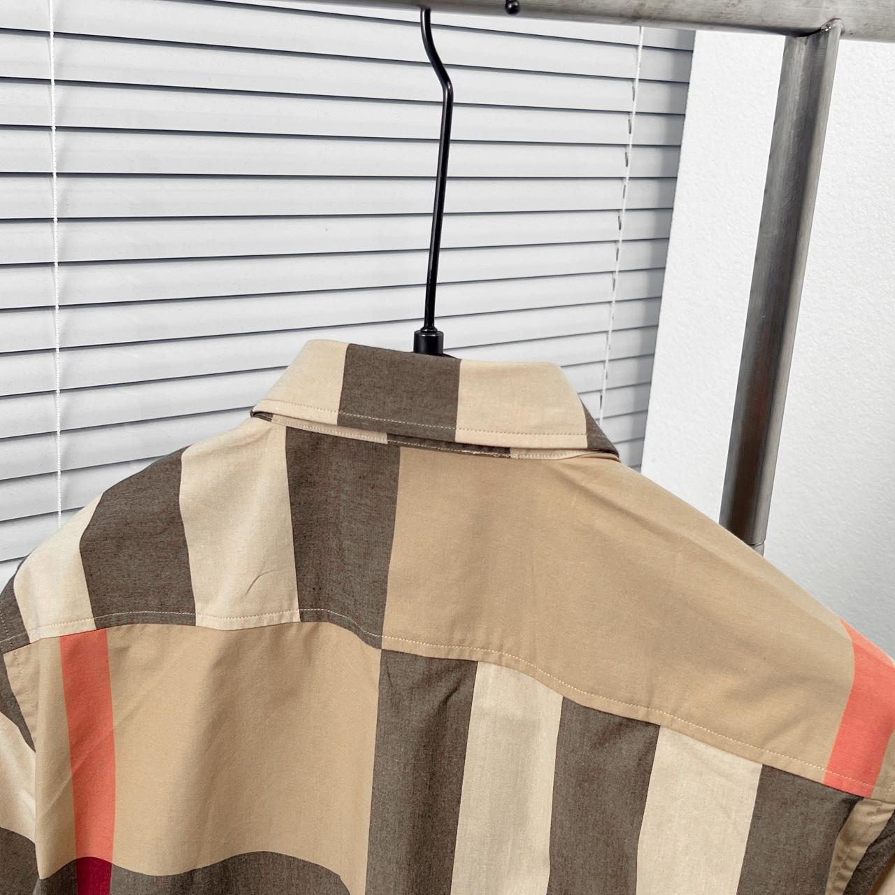 Рубашка Burberry Short Sleeves Checked Print Red And Dark Lines "Brown" фото № 7