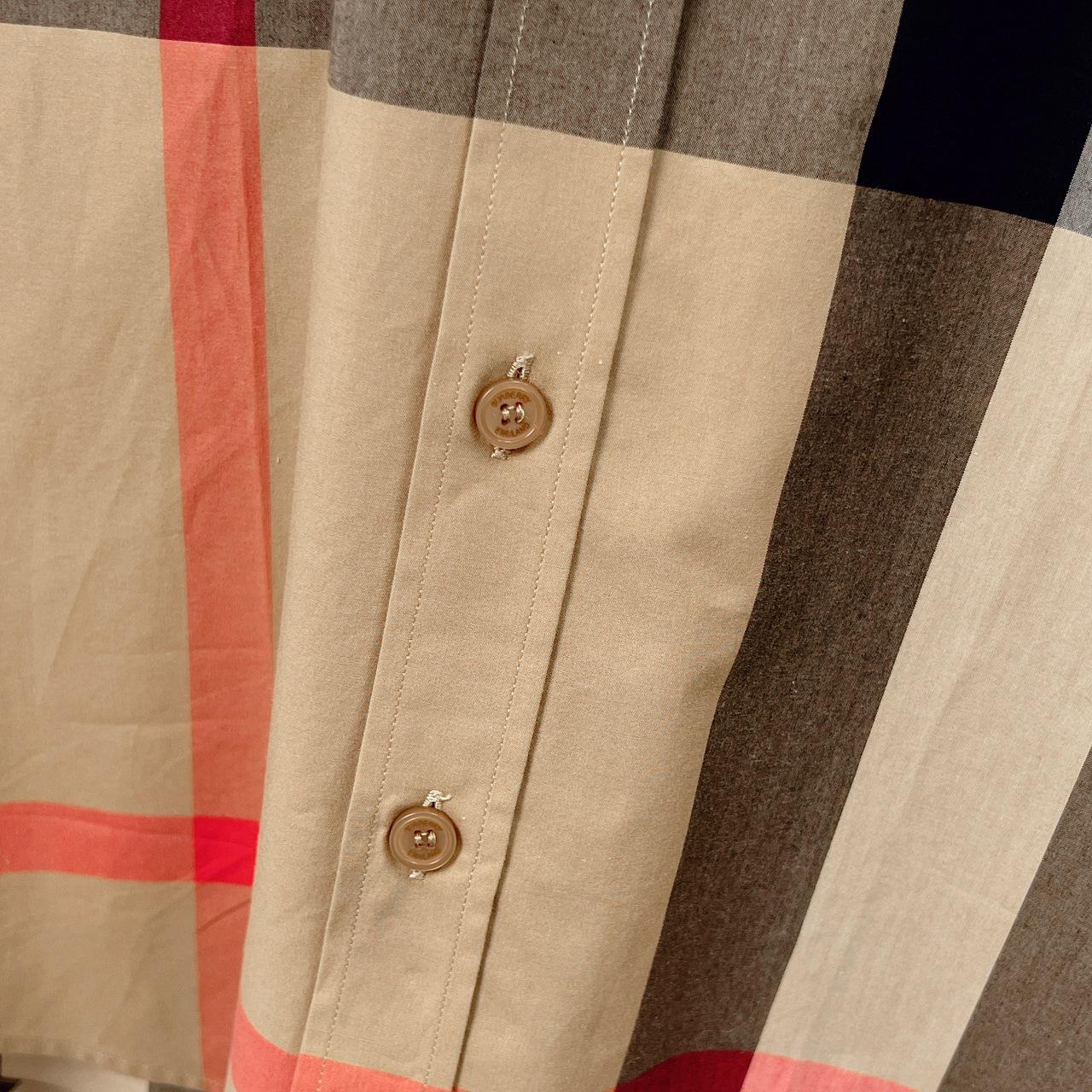 Рубашка Burberry Short Sleeves Checked Print Red And Dark Lines "Brown" фото № 6