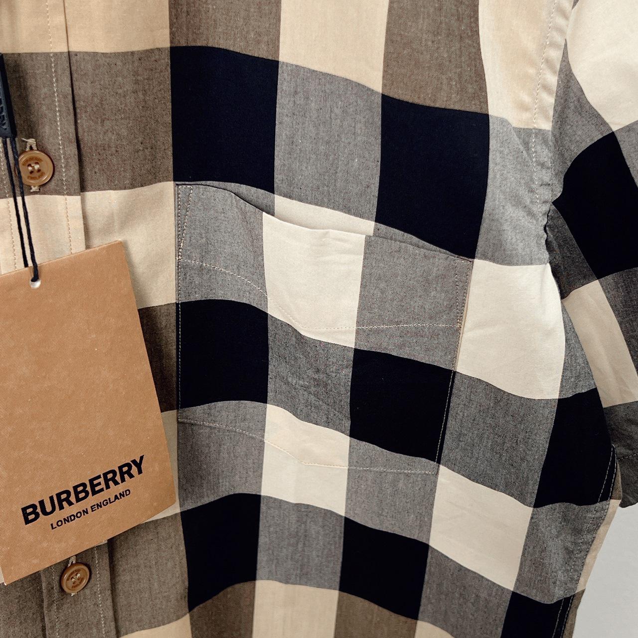 Рубашка Burberry Short Sleeves Checked Print Red And Dark Lines "Brown" фото № 3