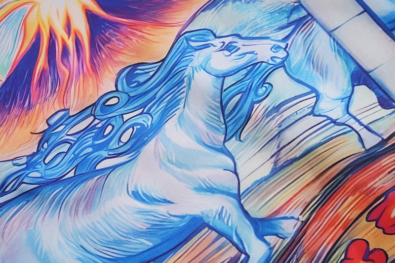 Рубашка Casablanca Running Of Blue Horses "Pink, Blue" фото № 5