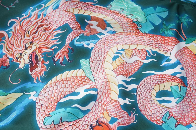 Рубашка Casablanca Islands And Volcano "Green" фото № 3