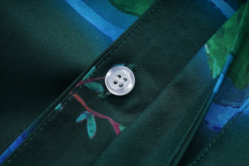 Рубашка Casablanca Islands And Volcano "Green" фото № 5