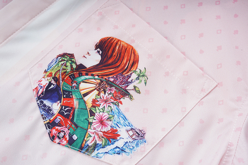 Рубашка Casablanca Print Beautiful Girl "White/Pink" фото № 6